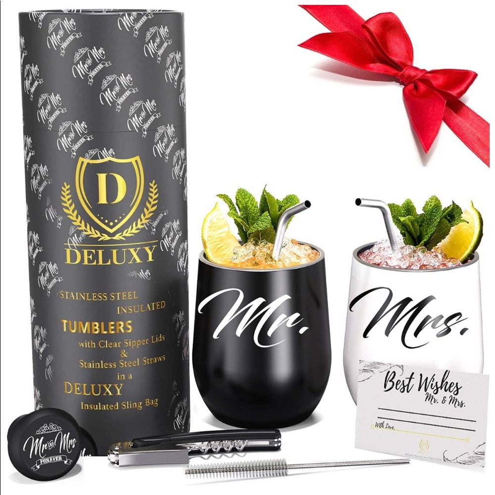 Mr and Mrs Wine Tumblers